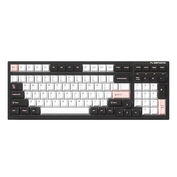 Bàn phím FL-Esports FL100 CPM Black Carbon Body White Olivia