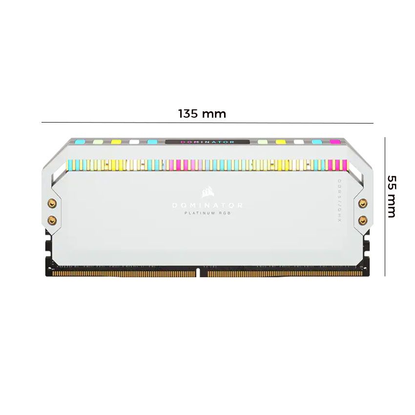 RAM DESKTOP CORSAIR DOMINATOR PLATINUM RGB WHITE HEATSPREADER (CMT32GX5M2B5600C36W) 32GB (2X16GB) DDR5 5600MHZ