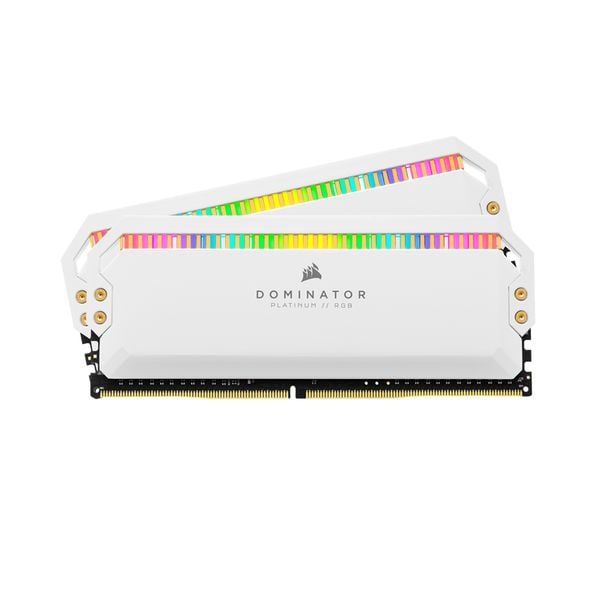  RAM DESKTOP CORSAIR DOMINATOR PLATINUM WHITE RGB (CMT32GX4M2E3200C16W) 32GB (2X16G) DDR4 3200MHZ 