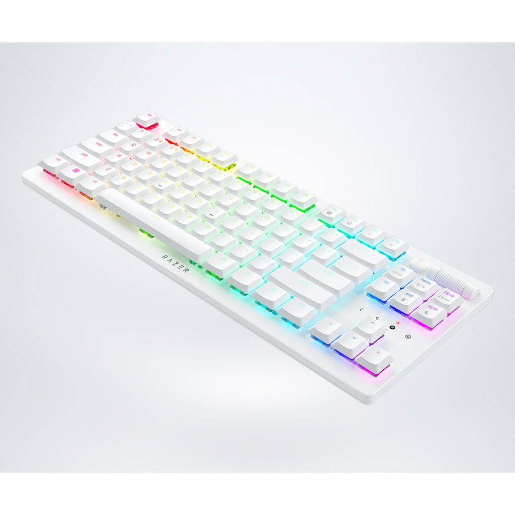 Razer DeathStalker V2 Pro Tenkeyless White Edition | Linear Red Switch