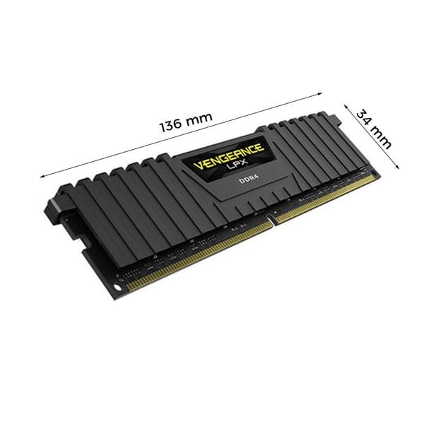  RAM DESKTOP CORSAIR VENGEANCE LPX (CMK16GX4M1E3200C16) 16GB (1X16GB) DDR4 3200MHZ 