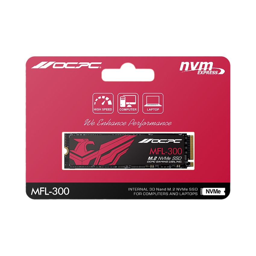 Ổ cứng SSD OCPC MFL-300 512GB M.2 NVMe PCIe Gen3 x4 (SSDM2PCIEF512G)