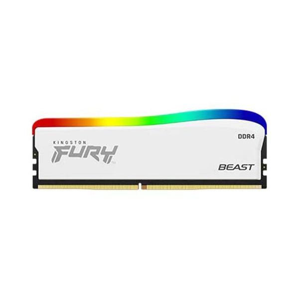  RAM DESKTOP KINGSTON FURY BEAST WHITE RGB (KF36C18BWA/16) 16GB (218GB) DDR4 3600MHZ 