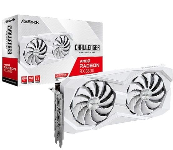 VGA ASRock AMD Radeon RX 6600 Challenger White 8GB CLW 8G