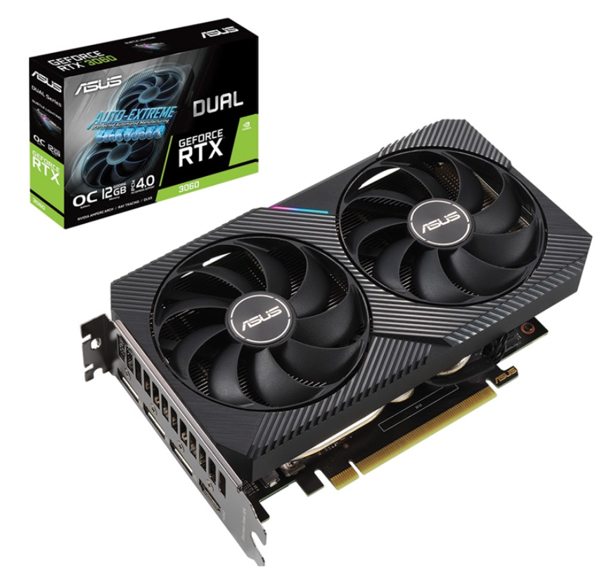 VGA ASUS Dual GeForce RTX 3060 OC Edition 12GB V2 (DUAL-RTX3060-O12G-V2)