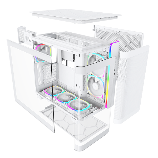 Case Montech KING 95 PRO | Black - White - Blue - Red