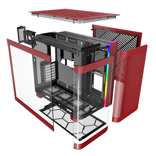 Case Montech KING 95 | Black - White - Blue - Red