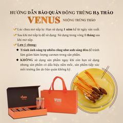 Đông trùng hạ thảo nguyên con sấy thăng hoa Venus 10g (50 con) - Nhộng trùng thảo khô