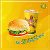  Combo Bánh Mi Hamburger Phô Mai Thượng Hạng + Nước 