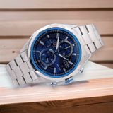  Đồng Hồ nam Citizen Chronograph Blue Dial Stainless Steel Men's CA0430-54M 