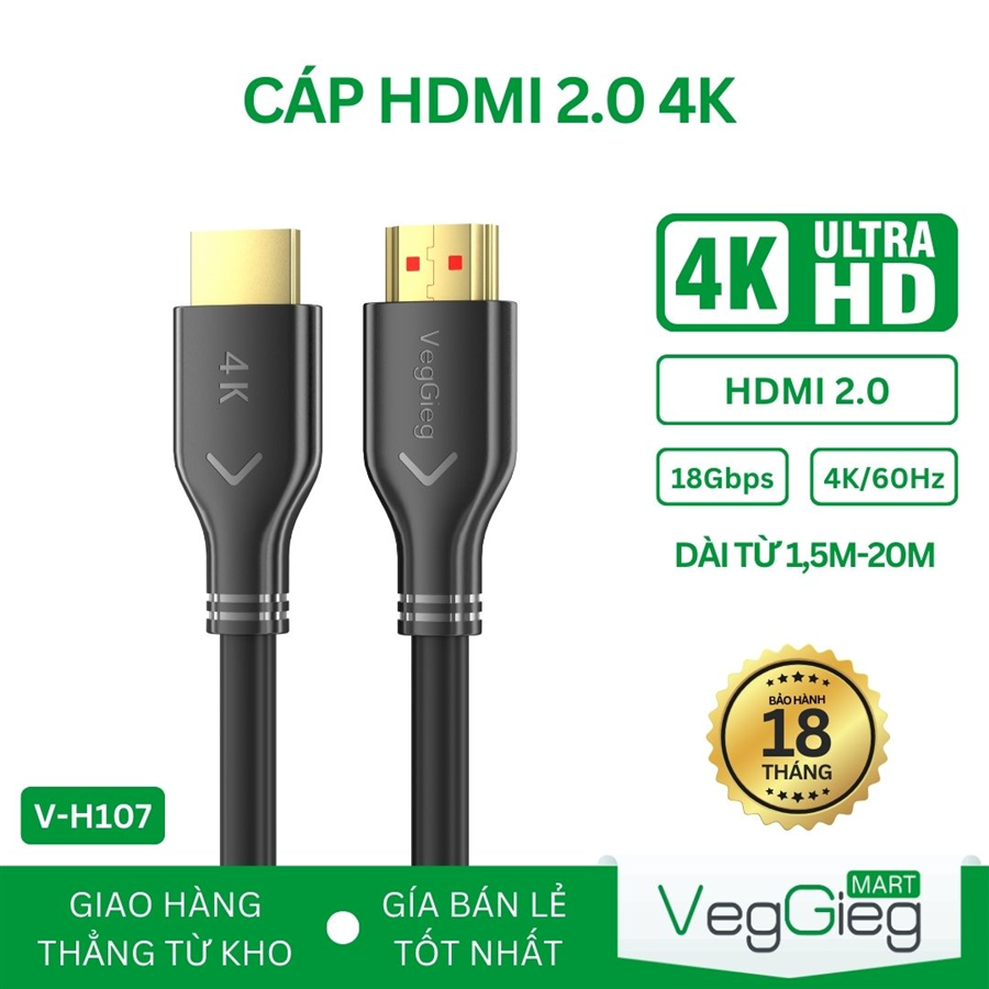 Cáp HDMI 2.0 VegGieg