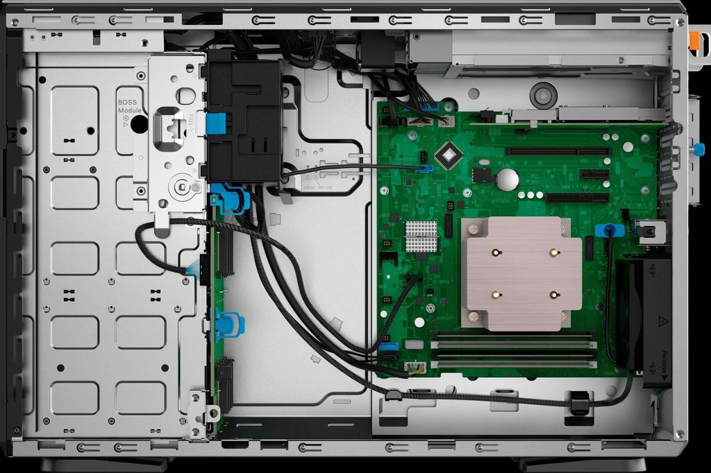 Máy chủ DELL PowerEdge T360 Server | Intel Xeon E-2434 3.4G | 16GB UDIMM | 2TB SATA | Tản nhiệt | PERC H355 | iDRAC9, Basic | 1 x 600W | BC5720 DP | DVDRW