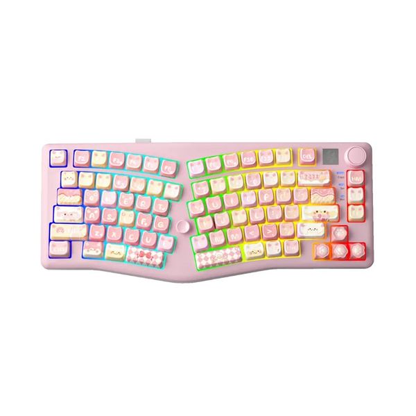 BÀN PHÍM CƠ GAMING 3 MODE LEOBOG ALICE A75 (Phiên bản Moon Cat hồng)