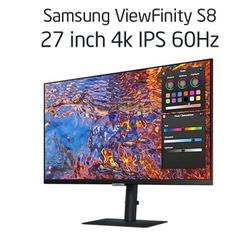 Màn hình phẳng SAMSUNG ViewFinity S8 LS27B800PXEXXV | 27 inch | 4K IPS | 60Hz | 5ms