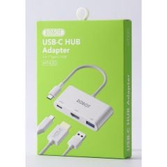 Hub Robot USB Type C Adapter HT430 (3 in 1 - USB Type C / HDMI / USB A)