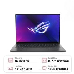 Laptop ASUS Gaming ROG Zephyrus G14 GA403UU-QS138W | R9-8945HS | Ram 16GB | SSD 1TB | VGA Nvidia GeForce RTX4050 6GB | 14 inch 3K OLED | Win11