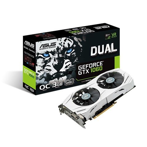 VGA Asus GTX 1060 3GB GDDR5 Dual Fan White