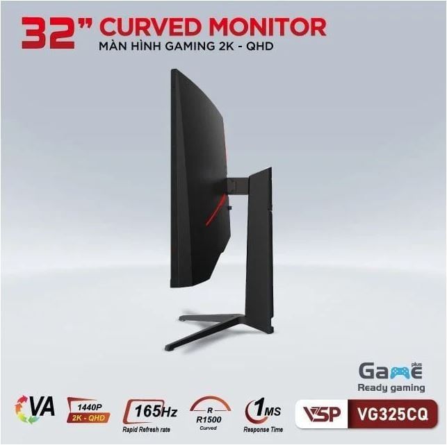 Màn hình cong Gaming VSP VG325CQ | 2K | VA | 165Hz | 1ms | 31.5 inch