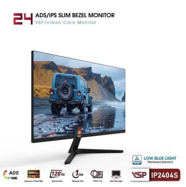 Màn hình phẳng VSP IP2404S | FHD IPS | 1ms | 120MHz | TUV bảo vệ mắt | 24 inch