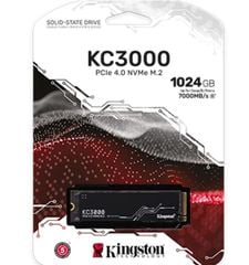 SSD Kingston 1TB KC3000 M2 MVme Gen4 x4 PCLe 7.0 (SKC3000S/1024G)