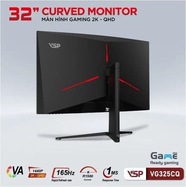 Màn hình cong Gaming VSP VG325CQ | 2K | VA | 165Hz | 1ms | 31.5 inch