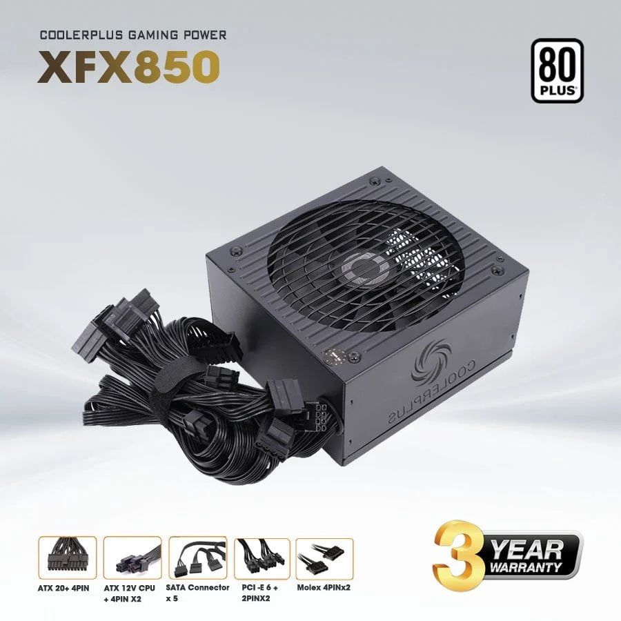 Nguồn COOLERPLUS XFX850 850W 80 PLUS BRONZE