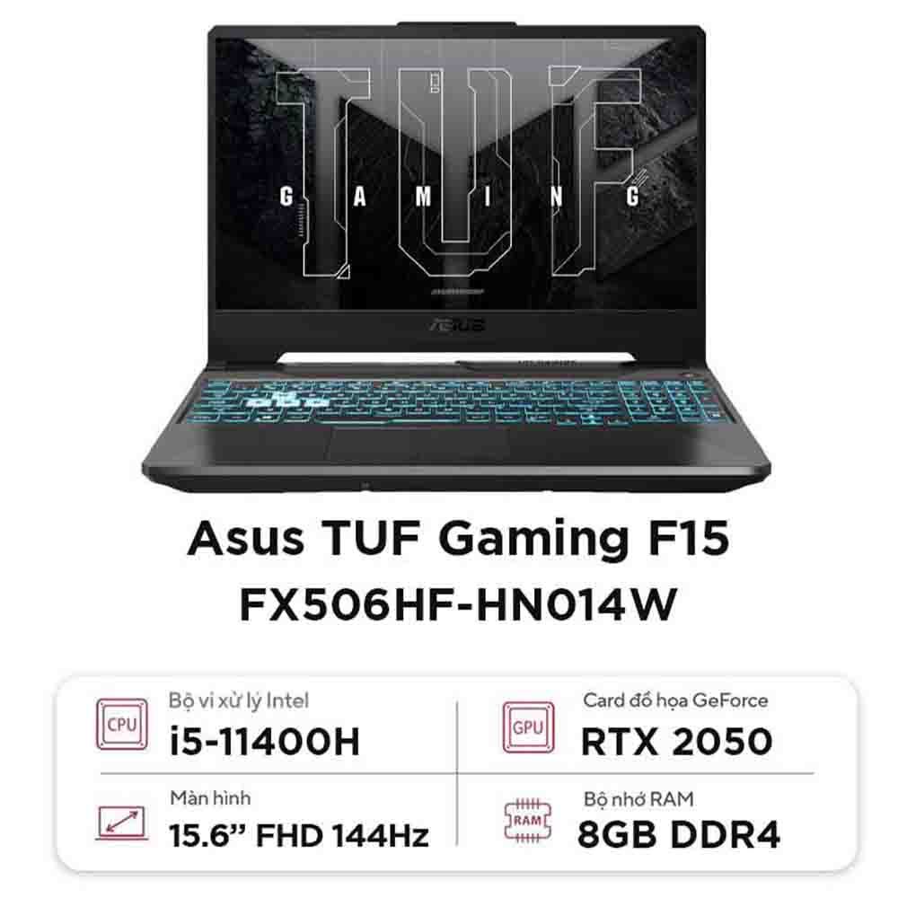 Laptop Asus TUF GAMING F15 FX506HF-HN014W | Core i5 11400H | Ram 8GB | SSD 512GB | VGA 4GB RTX2050 | 15.6 inch | FHD | 144 Hz | ĐEN