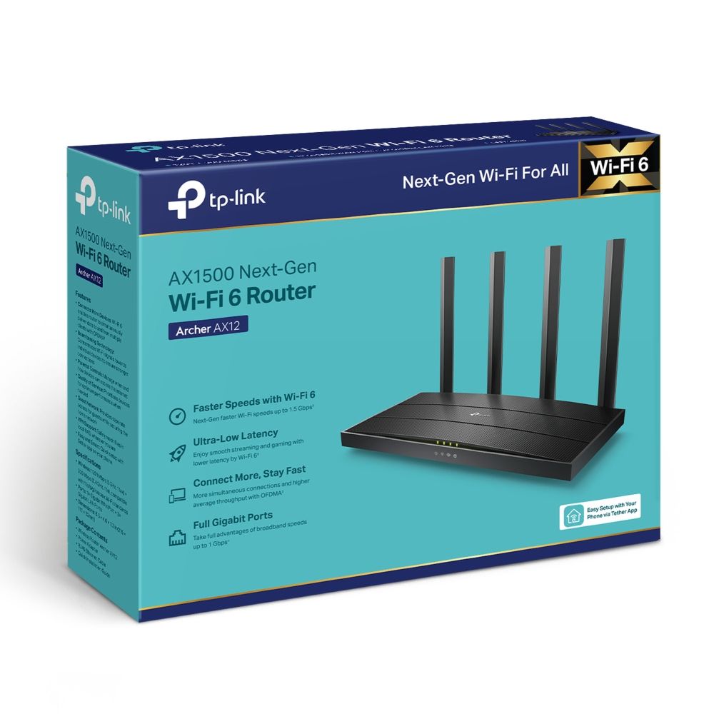 Router TP-Link Archer AX12 AX1500 Wi-Fi 6