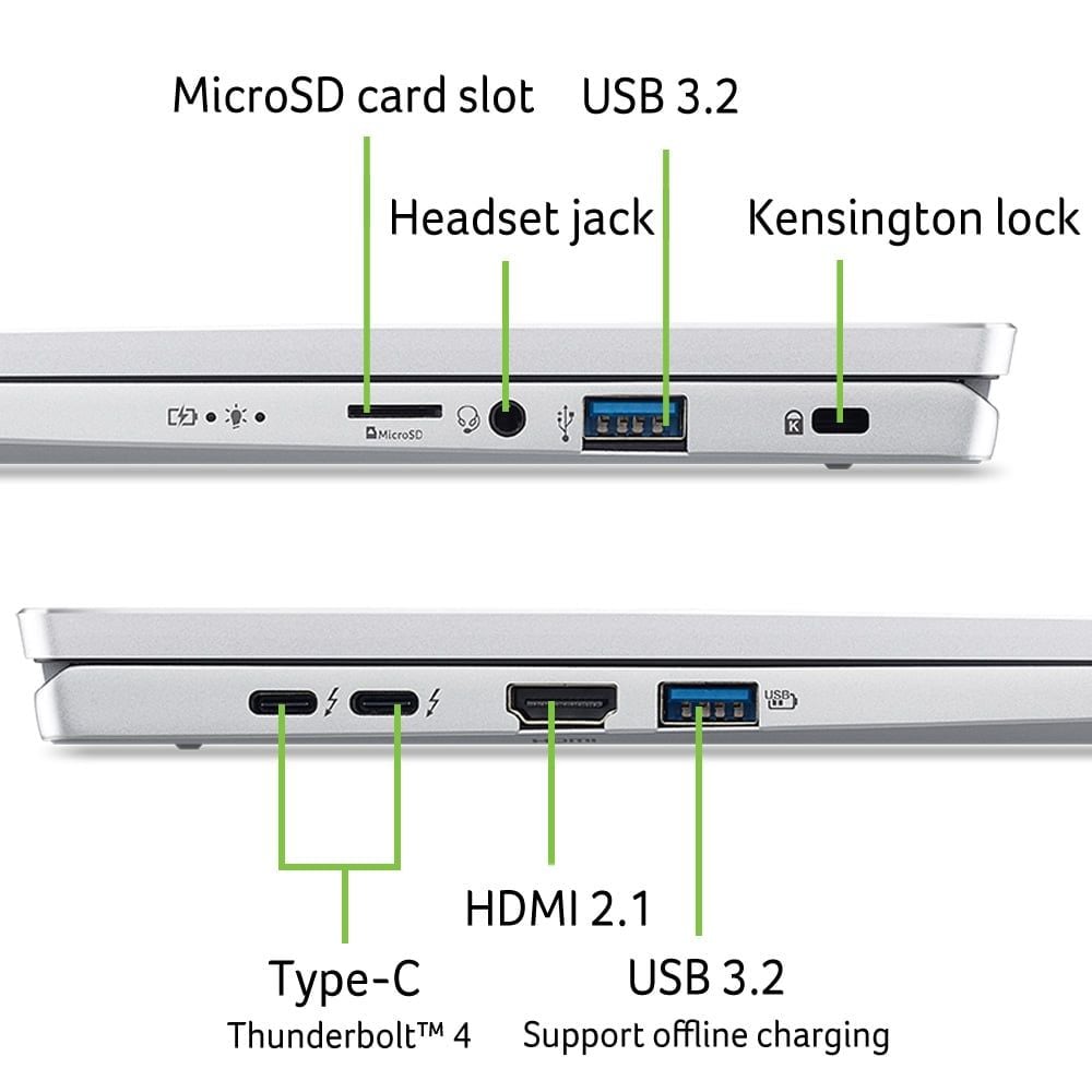 Laptop Acer Swift Go 14 SFG14-73-53X7 | U5 125H | Ram 16GB | SSD 512GB | 14 inch | 2.8K IPS | BẠC
