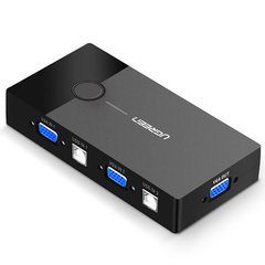 Bộ KVM Switch 2 CPU dùng 1 màn hình USB Ugreen 30357