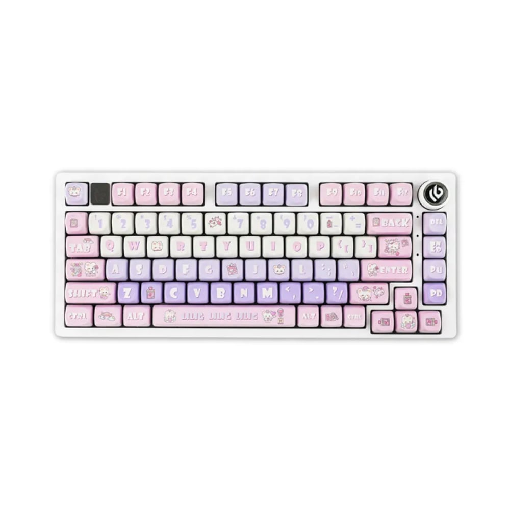 Bàn phím Gaming có dây LEOBOG Hi75 (Phiên bản Hồng + trắng + tím)