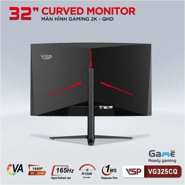 Màn hình cong Gaming VSP VG325CQ | 2K | VA | 165Hz | 1ms | 31.5 inch