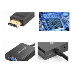 Cáp chuyển đổi HDMI sang VGA có Audio Ugreen 40233