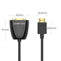 Cáp chuyển đổi HDMI to VGA ( không Audio) Ugreen 40253 cao cấp