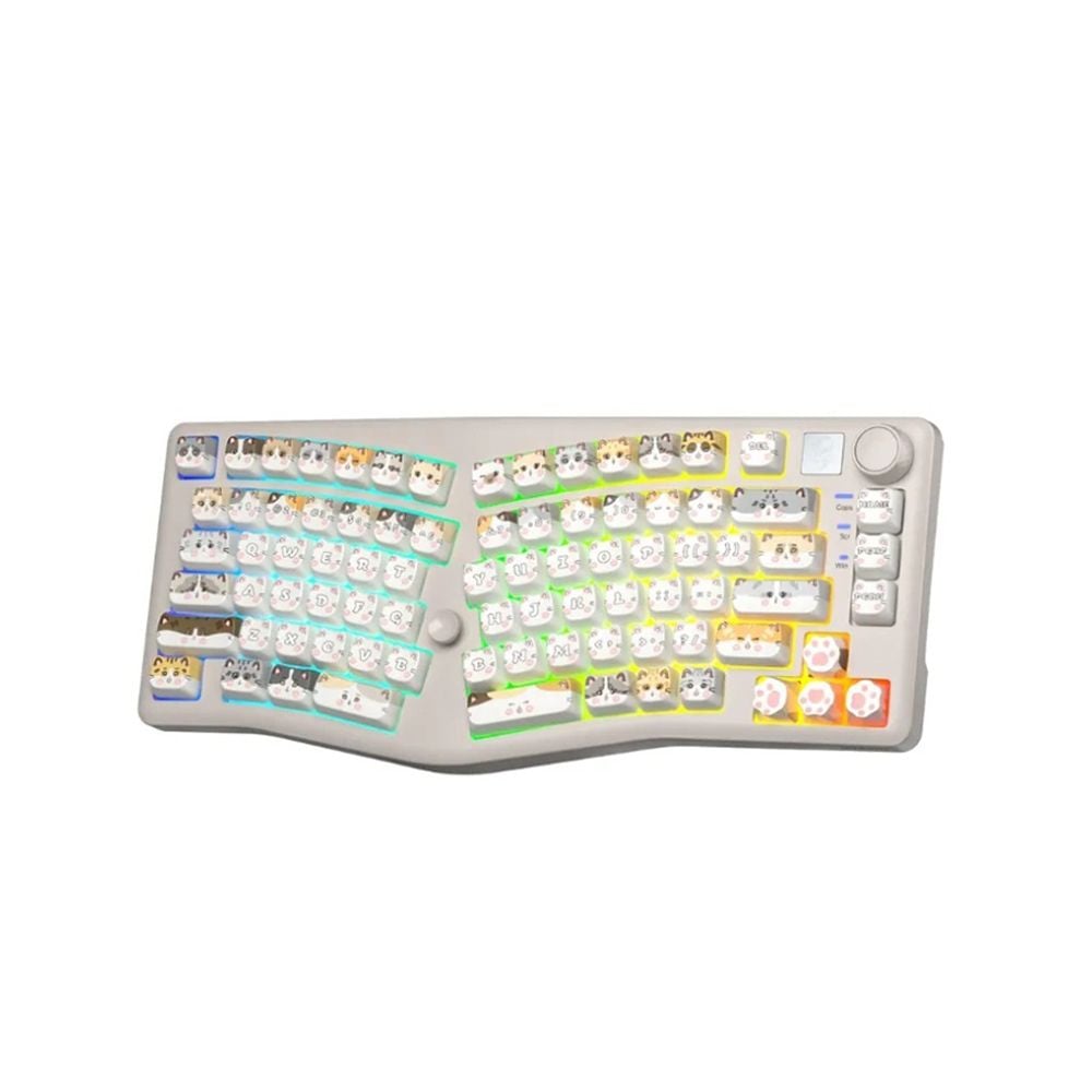 BÀN PHÍM CƠ GAMING 3 MODE LEOBOG ALICE A75 (Phiên bản Moon Cat trắng)