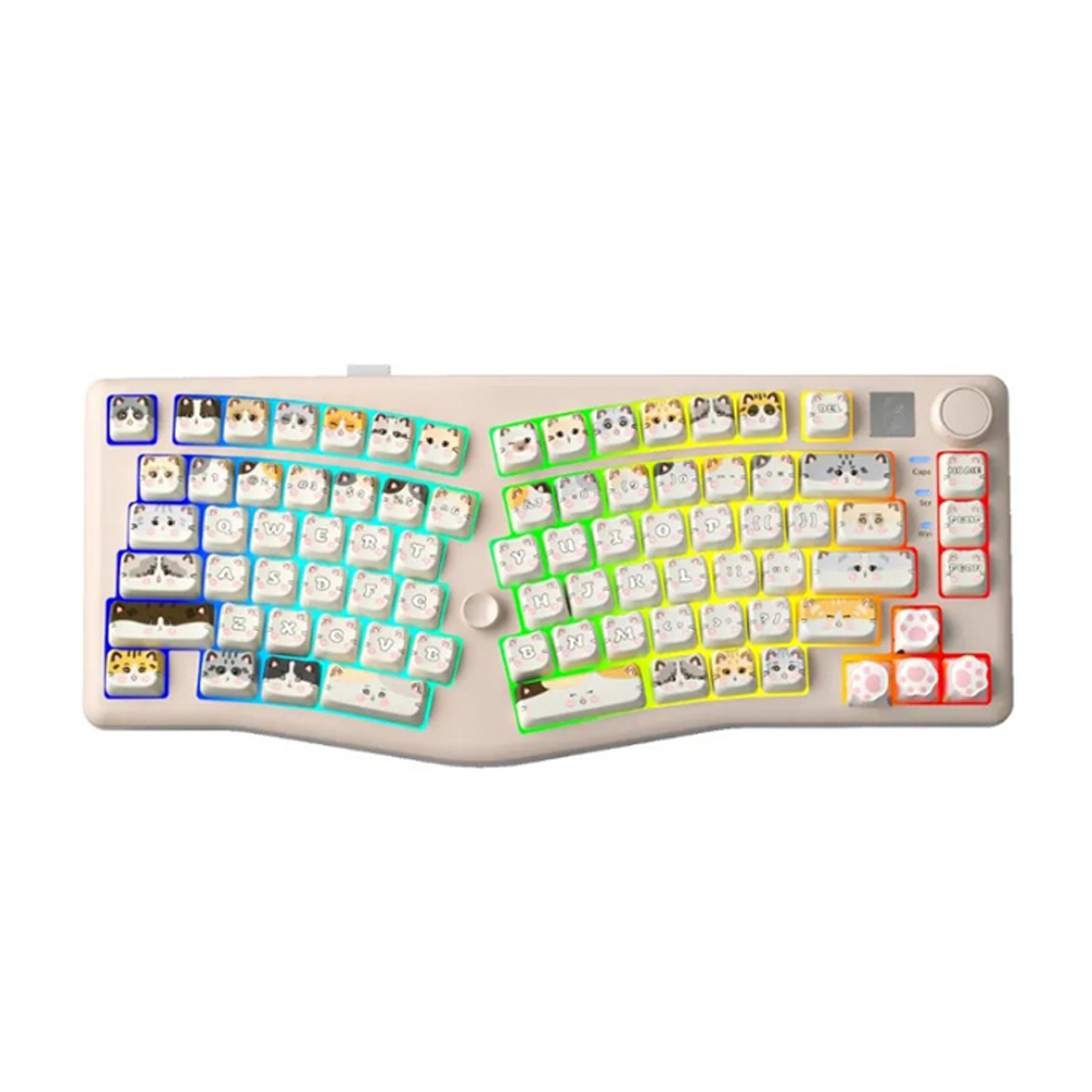 BÀN PHÍM CƠ GAMING 3 MODE LEOBOG ALICE A75 (Phiên bản Moon Cat trắng)