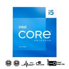 CPU Intel Core I5-13400 (Up To 4.60GHz, 10 Nhân 16 Luồng, 20MB Cache, LGA 1700)
