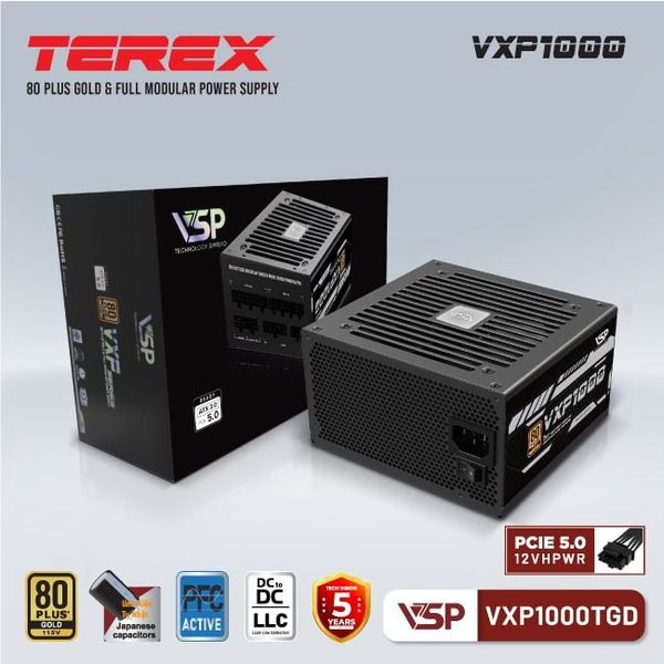 Nguồn VSP TEREX VXP1000TGD - 80 Plus Gold - 1000W