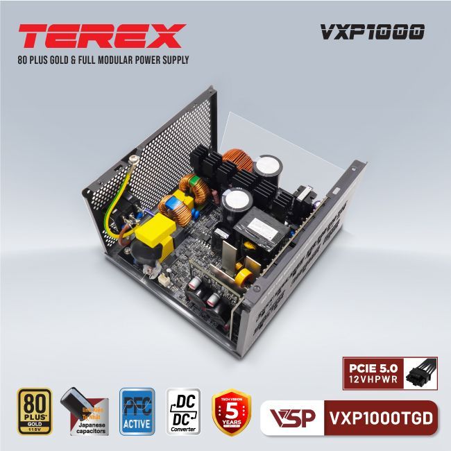 Nguồn VSP TEREX VXP1000TGD - 80 Plus Gold - 1000W
