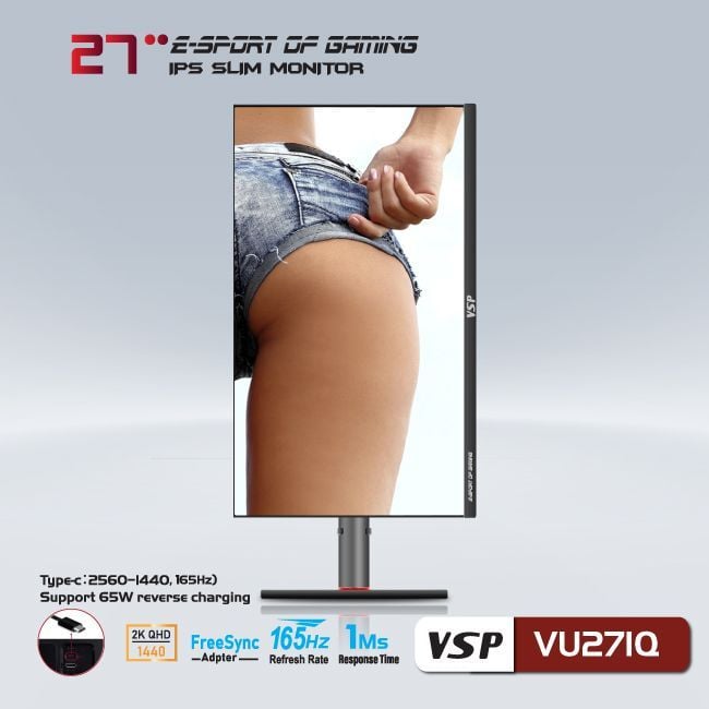 Màn hình ESPORT GAMING VSP | VU271Q |  IPS/OLED/BOE IPS | QHD 2K | USB-C TYPE-C | 165MHz | 27 inch