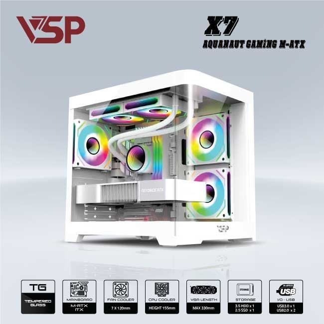 Case VSP AQUANAUT PRO GAMING M-ATX X7