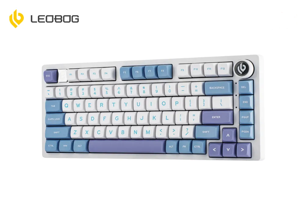 Bàn phím gaming có dây LEOBOG Hi75 (Phiên bản màu tím trắng)