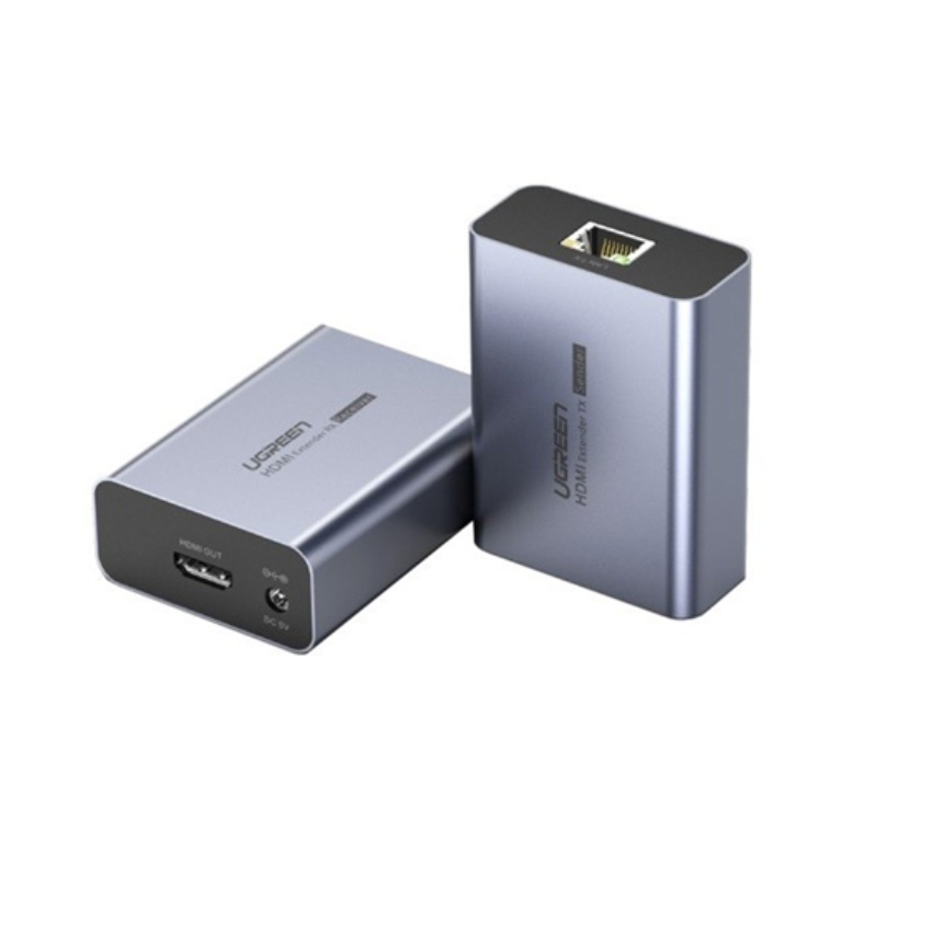 Thiết bị kéo dài HDMI 50m qua cáp Lan Cat5/6 chính hãng Ugreen 50739 cao cấp