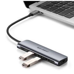 Bộ chuyển đổi Type C ra 3 cổng USB 3.0+ HDMI + tích hợp nguồ PD Ugreen 50209
