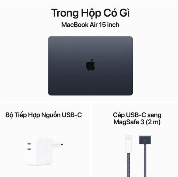 Laptop Apple MacBook Air M3 15 inch 2024 8CPU 10GPU 24GB - 512GB