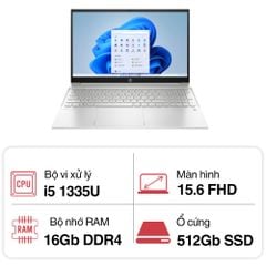 Laptop HP Pavilion 15-eg3111TU 8U6L8PA | i5-1335U | Ram 16GB | SSD 512GB | 15.6 inch FHD | Win 11 | Bạc