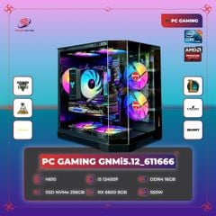 PC GAMING GNMi5.12_611666 | i5 12400F | RAM 16GB | SSD 256GB | RX 6600 8GB | PSU 550W | Cubi M