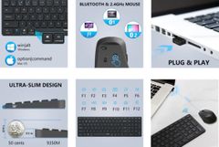 Combo bàn phím chuột không dây RAPOO 9050M Multi-mode