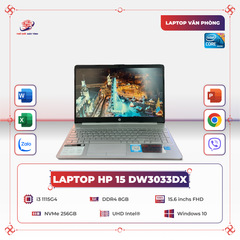 Laptop HP 15 DW3033DX | Intel core i3 1115G4 | 8gb | 256gb | 15.6 inch FHD
