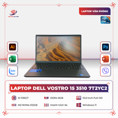 Laptop Dell Vostro 15 3510 7T2YC2 | Intel core i5 1135G7 | 8GB | 512GB | Intel® Iris® Xe | 15.6 inch FHD